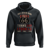 Route Highway 66 Turns 100 I Turn 45 Hoodie Vintage 1981 Road Sign 45th Birthday Gift