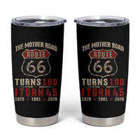 Route Highway 66 Turns 100 I Turn 45 Tumbler Cup Vintage 1981 Road Sign 45th Birthday Gift