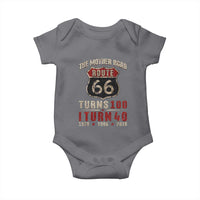 Route Highway 66 Turns 100 I Turn 40 Baby Onesie Vintage 1986 Road Sign 40th Birthday Gift