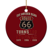 Route Highway 66 Turns 100 I Turn 40 Ceramic Ornament Vintage 1986 Road Sign 40th Birthday Gift