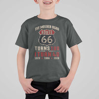 Route Highway 66 Turns 100 I Turn 40 T Shirt For Kid Vintage 1986 Road Sign 40th Birthday Gift