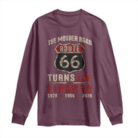 Route Highway 66 Turns 100 I Turn 40 Long Sleeve Shirt Vintage 1986 Road Sign 40th Birthday Gift