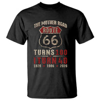 Route Highway 66 Turns 100 I Turn 40 T Shirt Vintage 1986 Road Sign 40th Birthday Gift
