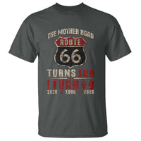 Route Highway 66 Turns 100 I Turn 40 T Shirt Vintage 1986 Road Sign 40th Birthday Gift