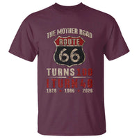 Route Highway 66 Turns 100 I Turn 40 T Shirt Vintage 1986 Road Sign 40th Birthday Gift