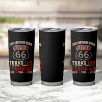 Route Highway 66 Turns 100 I Turn 40 Tumbler Cup Vintage 1986 Road Sign 40th Birthday Gift