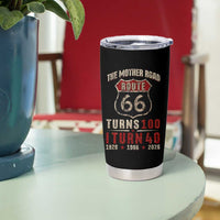 Route Highway 66 Turns 100 I Turn 40 Tumbler Cup Vintage 1986 Road Sign 40th Birthday Gift