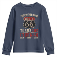Route Highway 66 Turns 100 I Turn 40 Youth Sweatshirt Vintage 1986 Road Sign 40th Birthday Gift