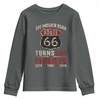 Route Highway 66 Turns 100 I Turn 35 Youth Sweatshirt Vintage 1991 Road Sign 35th Birthday Gift