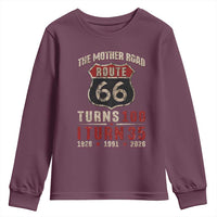 Route Highway 66 Turns 100 I Turn 35 Youth Sweatshirt Vintage 1991 Road Sign 35th Birthday Gift