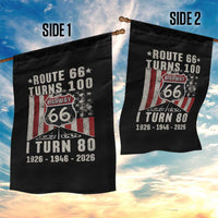 Route Highway 66 Turns 100 I Turn 80 Garden Flag Vintage 1946 Born American Road Sign 80th Birthday Gift