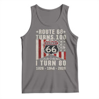 Route Highway 66 Turns 100 I Turn 80 Tank Top Vintage 1946 Born American Road Sign 80th Birthday Gift