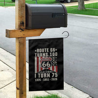 Route Highway 66 Turns 100 I Turn 75 Garden Flag Vintage 1951 Born American Road Sign 75th Birthday Gift