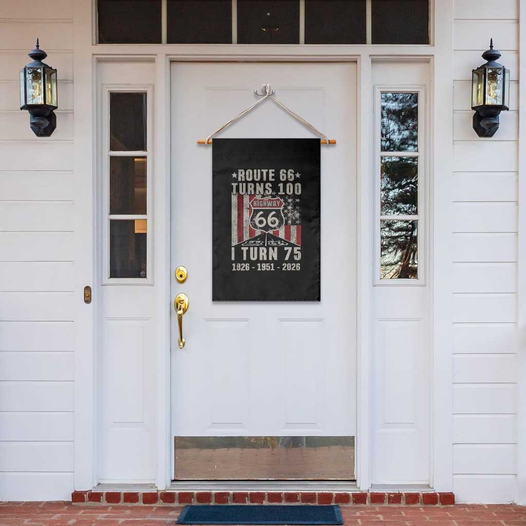 Route Highway 66 Turns 100 I Turn 75 Garden Flag Vintage 1951 Born American Road Sign 75th Birthday Gift