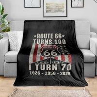 Route Highway 66 Turns 100 I Turn 70 Throw Blanket Vintage 1956 Born American Road Sign 70th Birthday Gift