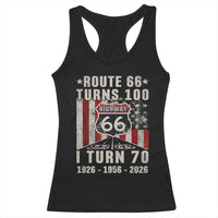 Route Highway 66 Turns 100 I Turn 70 Racerback Tank Top Vintage 1956 Born American Road Sign 70th Birthday Gift