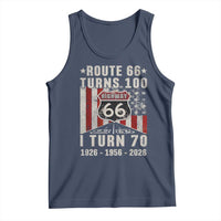 Route Highway 66 Turns 100 I Turn 70 Tank Top Vintage 1956 Born American Road Sign 70th Birthday Gift