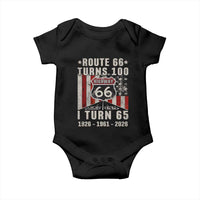Route Highway 66 Turns 100 I Turn 65 Baby Onesie Vintage 1961 Born American Road Sign 65th Birthday Gift