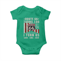 Route Highway 66 Turns 100 I Turn 65 Baby Onesie Vintage 1961 Born American Road Sign 65th Birthday Gift