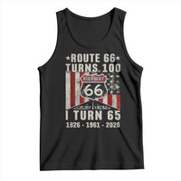 Route Highway 66 Turns 100 I Turn 65 Tank Top Vintage 1961 Born American Road Sign 65th Birthday Gift