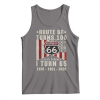 Route Highway 66 Turns 100 I Turn 65 Tank Top Vintage 1961 Born American Road Sign 65th Birthday Gift
