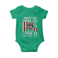 Route Highway 66 Turns 100 I Turn 60 Baby Onesie Vintage 1966 Born American Road Sign 60th Birthday Gift