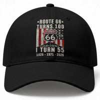 Route Highway 66 Turns 100 I Turn 55 Baseball Cap Vintage 1971 Born American Road Sign 55th Birthday Gift