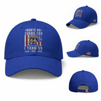 Route Highway 66 Turns 100 I Turn 55 Baseball Cap Vintage 1971 Born American Road Sign 55th Birthday Gift