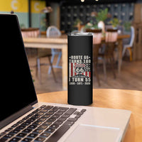 Route Highway 66 Turns 100 I Turn 55 Skinny Tumbler Vintage 1971 Born American Road Sign 55th Birthday Gift