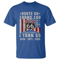 Route Highway 66 Turns 100 I Turn 55 T Shirt Vintage 1971 Born American Road Sign 55th Birthday Gift