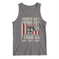 Route Highway 66 Turns 100 I Turn 55 Tank Top Vintage 1971 Born American Road Sign 55th Birthday Gift