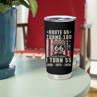 Route Highway 66 Turns 100 I Turn 55 Tumbler Cup Vintage 1971 Born American Road Sign 55th Birthday Gift