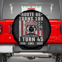 Route Highway 66 Turns 100 I Turn 45 Spare Tire Cover Vintage 1981 Born American Road Sign 45th Birthday Gift
