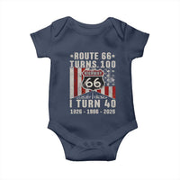 Route Highway 66 Turns 100 I Turn 40 Baby Onesie Vintage 1986 Born American Road Sign 40th Birthday Gift