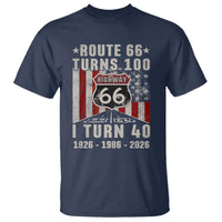 Route Highway 66 Turns 100 I Turn 40 T Shirt Vintage 1986 Born American Road Sign 40th Birthday Gift