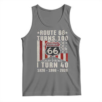 Route Highway 66 Turns 100 I Turn 40 Tank Top Vintage 1986 Born American Road Sign 40th Birthday Gift