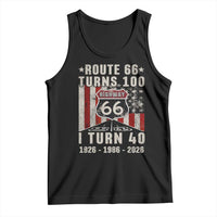 Route Highway 66 Turns 100 I Turn 40 Tank Top Vintage 1986 Born American Road Sign 40th Birthday Gift