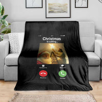 Funny Santa Jesus Video Call Throw Blanket - Wonder Print Shop