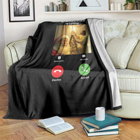 Funny Santa Jesus Video Call Throw Blanket - Wonder Print Shop