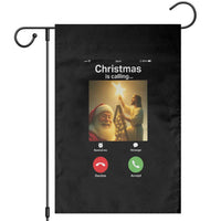 Funny Santa Jesus Video Call Garden Flag - Wonder Print Shop
