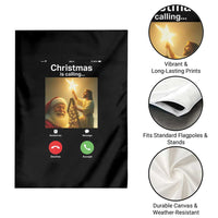 Funny Santa Jesus Video Call Garden Flag - Wonder Print Shop