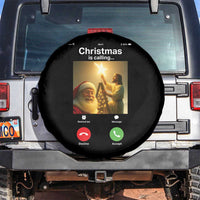 Funny Santa Jesus Video Call Spare Tire Cover - Wonder Print Shop