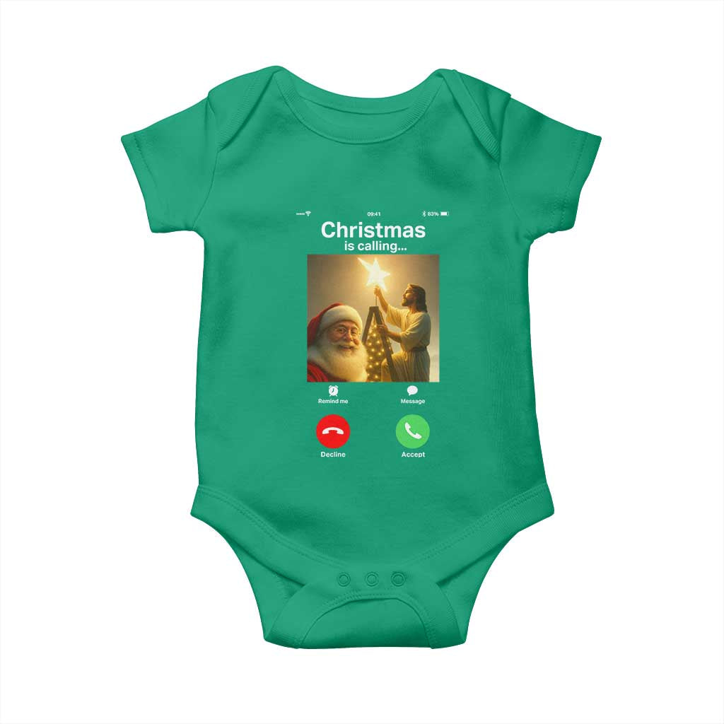 Funny Santa Jesus Video Call Baby Onesie - Wonder Print Shop
