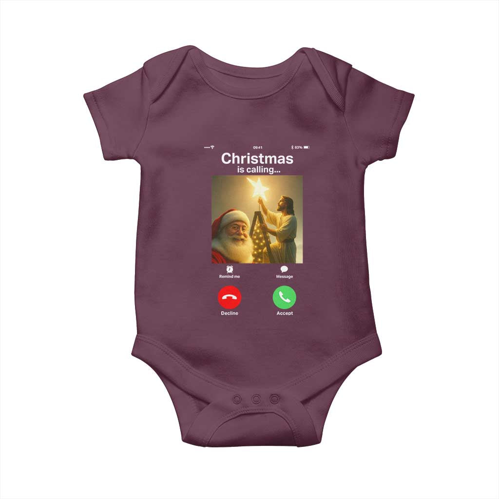 Funny Santa Jesus Video Call Baby Onesie - Wonder Print Shop