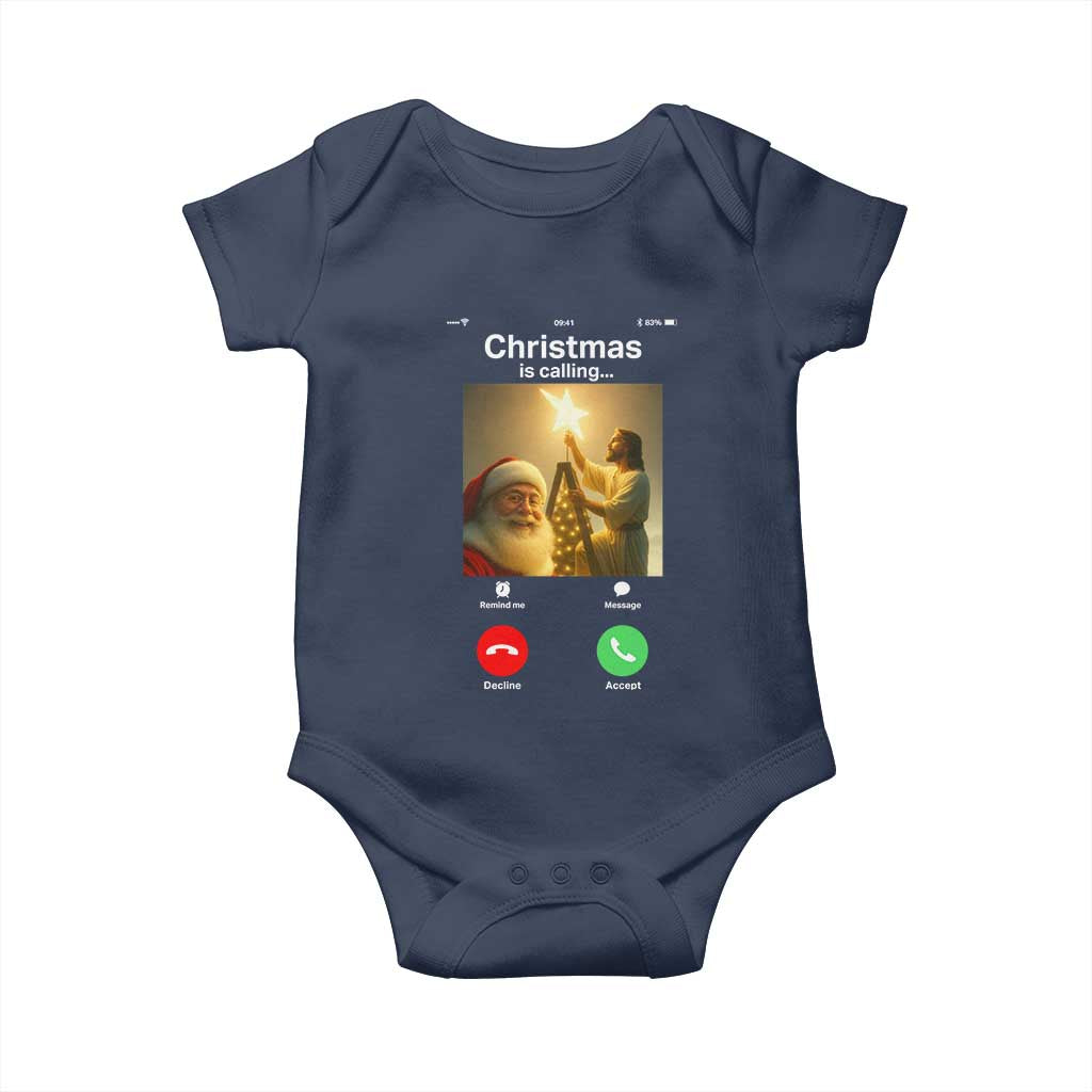 Funny Santa Jesus Video Call Baby Onesie - Wonder Print Shop