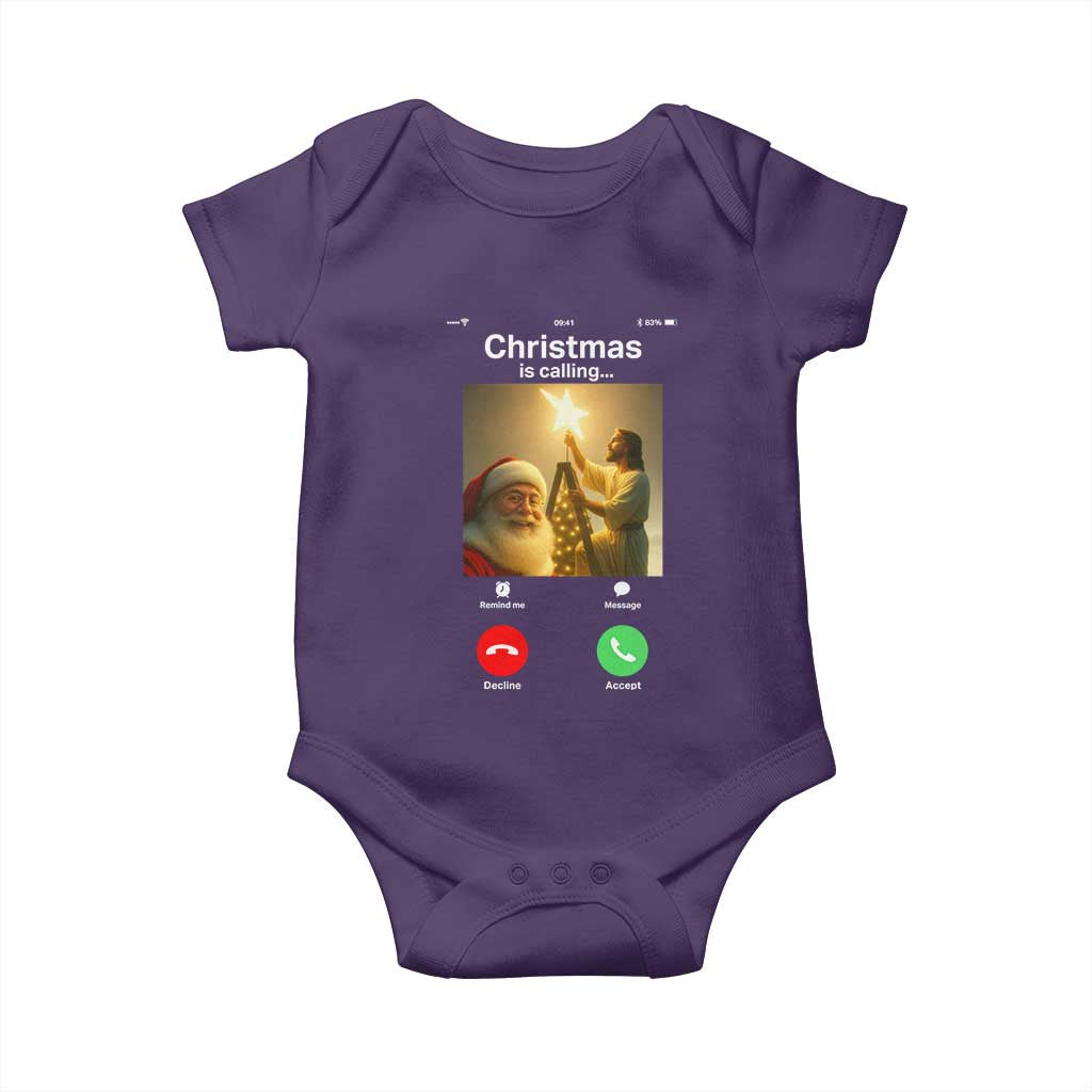 Funny Santa Jesus Video Call Baby Onesie - Wonder Print Shop