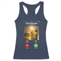 Funny Santa Jesus Video Call Racerback Tank Top - Wonder Print Shop
