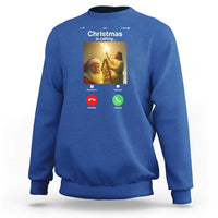 Funny Santa Jesus Video Call Sweatshirt - Wonder Print Shop
