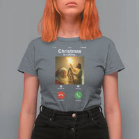 Funny Santa Jesus Video Call T Shirt For Women - Wonder Print Shop