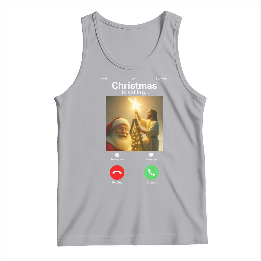 Funny Santa Jesus Video Call Tank Top - Wonder Print Shop